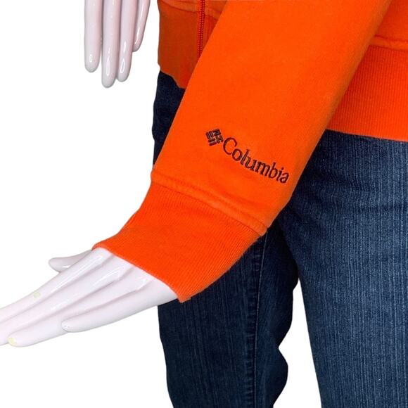 Columbia Beavers Hoodie Orange  Zipper Down Two Front Pockets Size S - Picture 8 of 13